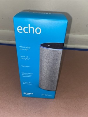 Opened only , Amazon Echo (2nd Generation) Smart Assistant - Heather Grey