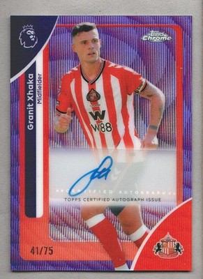 2025-26 Topps Chrome EPL Soccer Purple Wave Refractor CAGX Granit