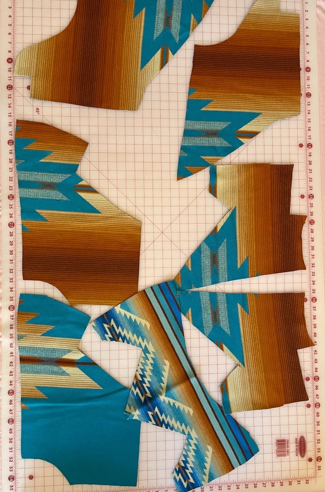 New Pendleton Wool blanket fabric remnants - Pagosa Springs - appx 1.14 lb - Image 3 of 4