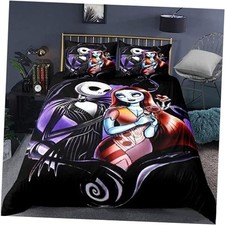 Nightmare Christmas Bedding Set Decor Gifts Present Jack Skellington Sally