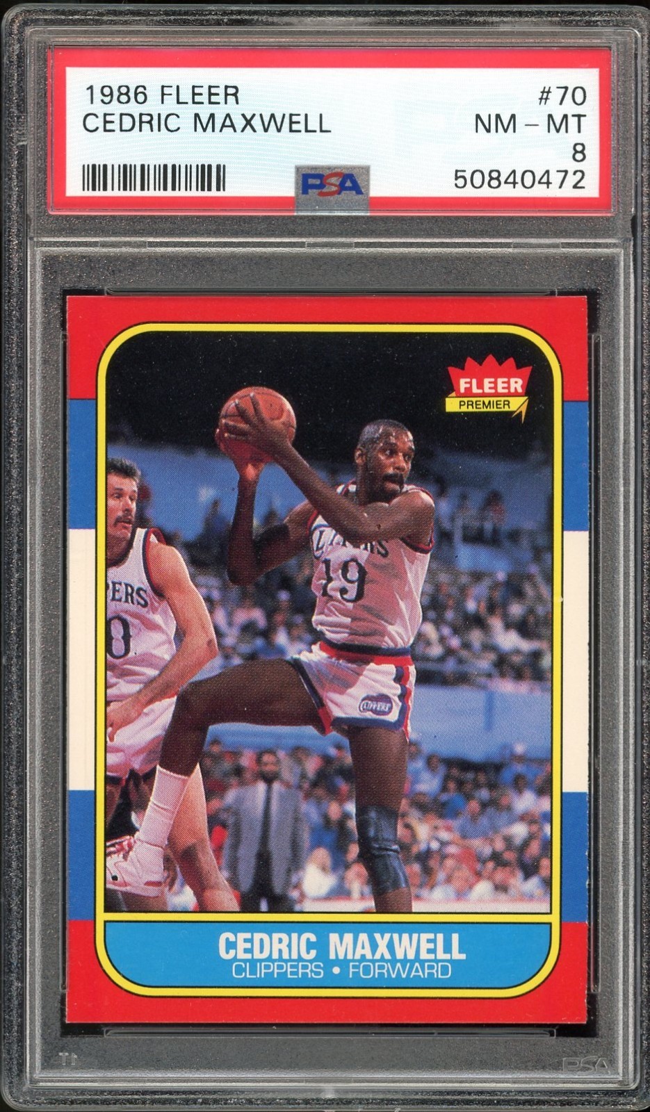 1986 Fleer Basketball #70 Cedric Maxwell PSA 8 NM-MT NEAR MINT-MINT