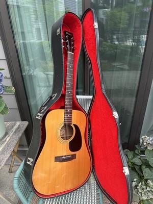 Vintage Orlando Model 335 Acoustic Guitar   Made in Japan   w/ Hard Case