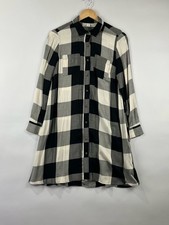 Old Navy NWOT Plaid Button Front Shirt Dress Tunic Lightweight Layering S