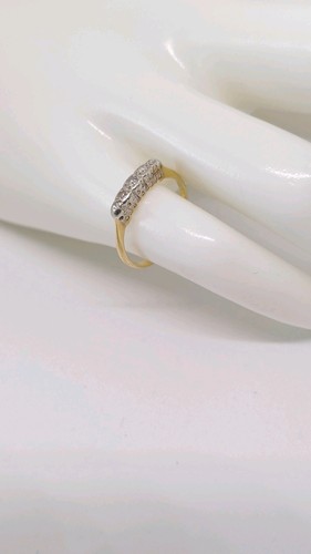 Art Deco 18ct Gold 5 Stone Diamond Ring Hallmarked C1936 - Picture 24 of 24