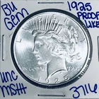 1925 BU UNCIRCULATED SILVER PEACE DOLLAR AUTHENTIC U.S. MINT FREE SHIPPING 3716