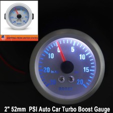 2 52mm Led Psi Turbo Boost Gauge Pressure Blue Light Universal 0-30in.hg 20psi 2 52mm Led Psi Turbo Boost Gauge Pressure Blue Light Universal 0-30in.hg 20psi