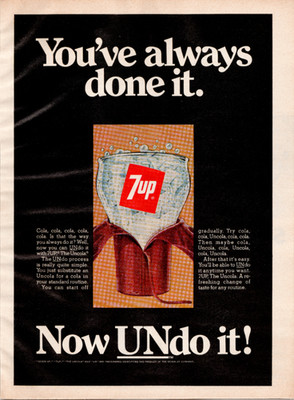 Vintage 7Up The Uncola Magazine Print Ad 1970s Retro Soda Pop Wall Art Decor