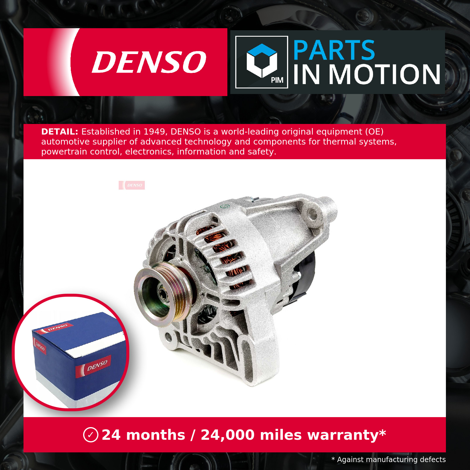 Alternator fits FIAT PUNTO 199 1.2 2012 on Denso 51718502 51859043 Quality New - Image 6