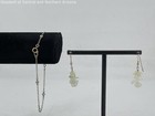 925 Sterling Silver Glass Serpentine Jewelry w/Chain Bracelet, Earrings 6.17g — photo 3