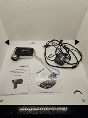 Polaroid DVG-1080P HD Camcorder Flip Screen Tested + Charger 