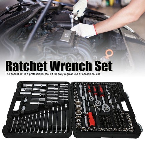 215 pcs Ratchet Spanner Socket Set Screwdriver 1/2 1/4 3/8" Hand Tool Toolbox - Picture 12 of 14