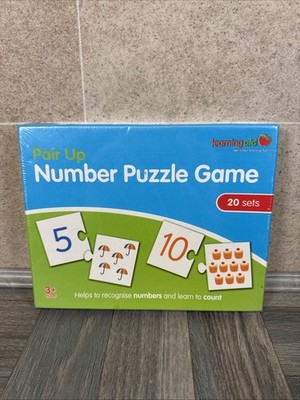 LERNHILFE PAAR ZAHLEN PUZZLE SPIEL. Alter 3+ Jahre Bildung Neu & Versiegelt