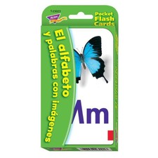 El Alfabeto y Palabras con Im genes Spanish Pocket Flash Cards T23023 