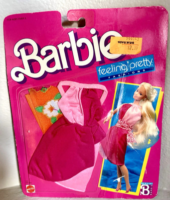 Barbie 1988 Vintage Feeling Pretty Fashions 1519 Pink Dress & HTF Orange Sash
