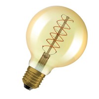 Osram Led Vintage Lampe E27 7W Dimmbar 600Lm Globe Filament Gold 2200K Retro