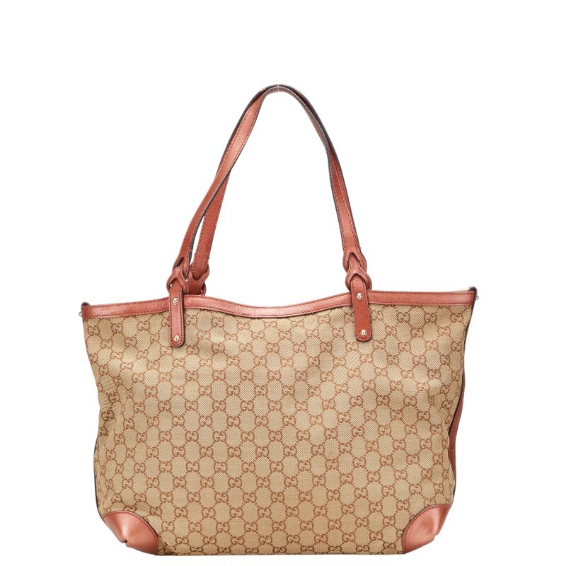 GUCCI GG Canvas Lamé Handbag Tote Bag 247209