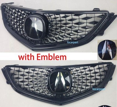 Grille For Acura TLX Grill 2015 16 2017 Bumper Grille 2018 TLX Style w/emblem