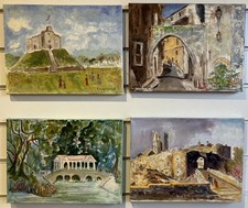 ORIGINAL OIL PAINTING Job Lot 4 Landscapes By The Bath Painter  AMABEL LLOYD