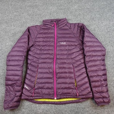 Rab Microlight Jacket Womens Small Purple Down Puffer Pertex Lightweight Warm
