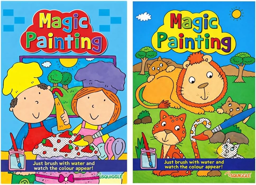 Sixstore Magic Painting Book | No Mess Colouring - Just Add Water | 2 Books