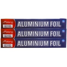 3 PCS 75 Feet Long Heavy Duty Aluminum Food Foil Wrap Kitchen Cooking Baking