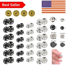 Best Quality 120 Metal Snap Sets with 8mm & 10mm Black/Silver Options for Sewing