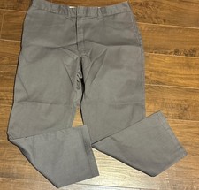 DICKIES 874 Original Fit Gray Work Pants No Size Tag EUC
