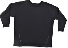 TRU by Torrid Size 2 Black Side Zip Pullover Fleece Sweatshirt Women's Plus 2X