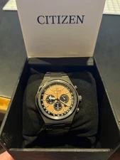 Citizen Zenshin Super Titanium Sapphire Chronograph Salmon Dial Watch CA4610-85Z