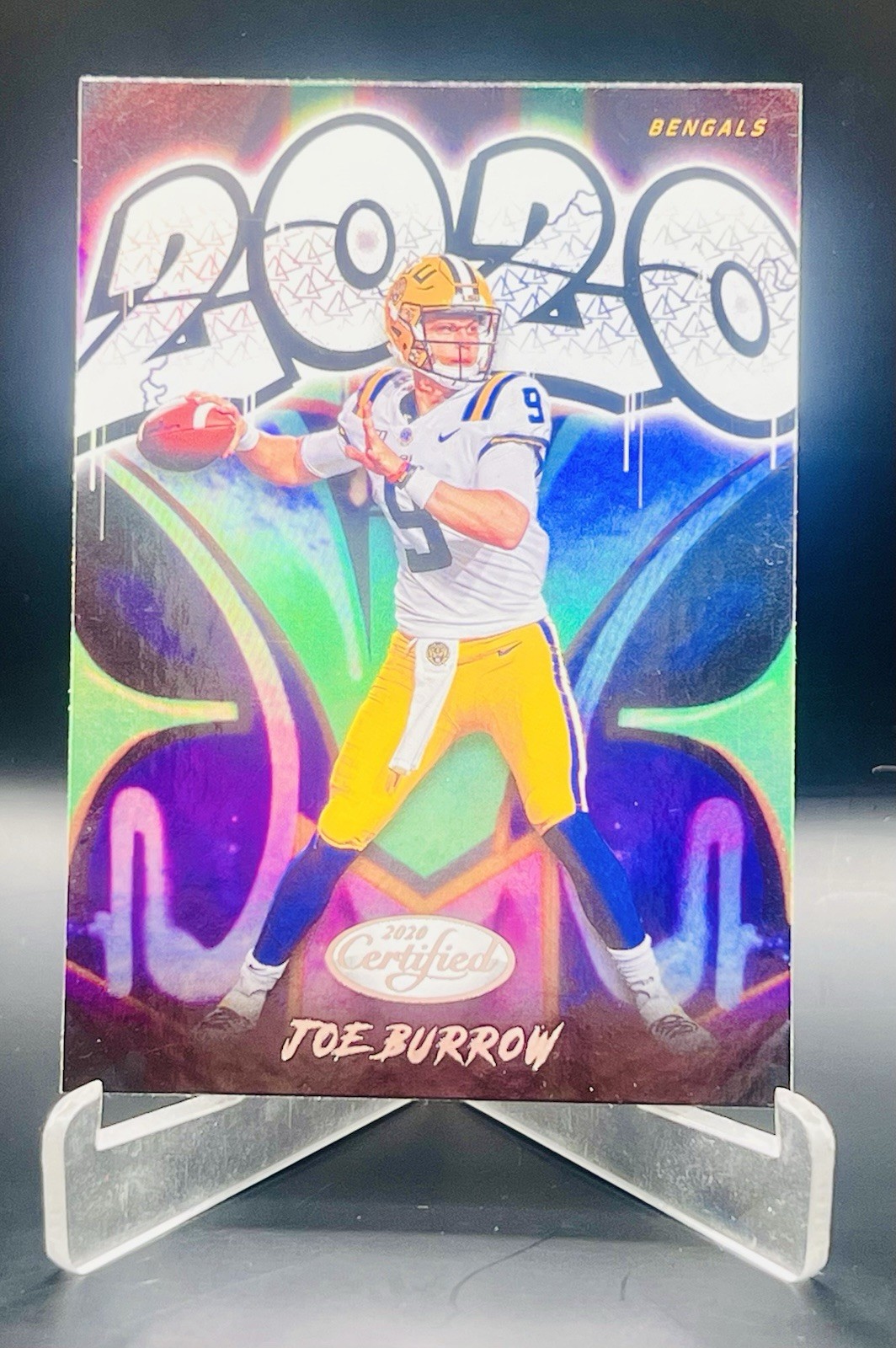 2020 Panini Certified JOE BURROW 2020 Graffiti Rookie RC #2020-JB Bengals