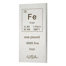 Metal Bar, 1 Pound Iron Bar Metal Paperweight