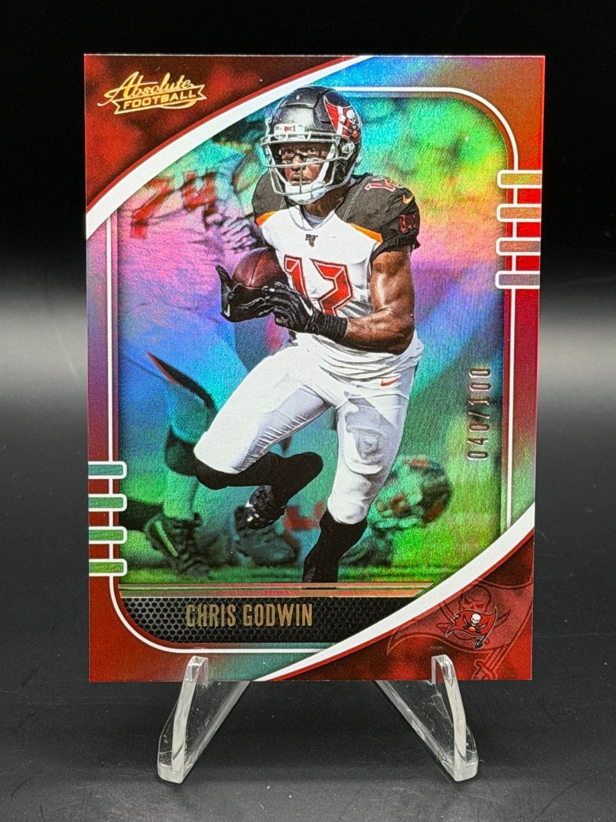 2020 Panini Absolute #40 Chris Godwin Spectrum Red #/100 Tampa Bay Buccaneers