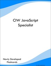 CIW JavaScript Specialist Study Guide Prep Flashcards