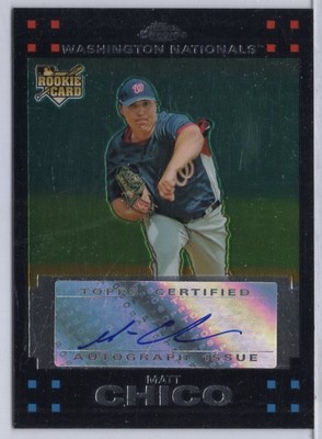 2007 Topps Chrome #338 Matt Chico Certified Autograph Issue