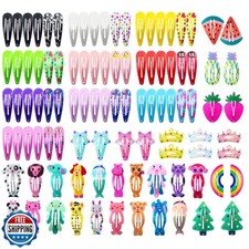 Funtopia Hair Clips for Girls,100 Pcs No Slip Metal Snap, Barrettes for Kids