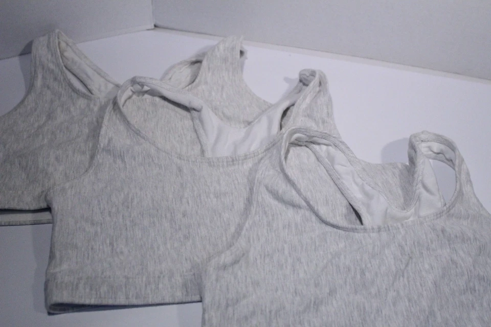 Lot Of 3 Champion 029 Women's Action Tech Sports Bra Size Large XL white/gray - Image 3 of 4