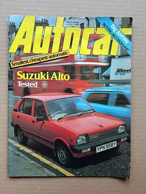 SUZUKI ALTO  AUTOCAR MAGAZINE JULY 9 1983 - Suzuki cover with feature/test + new