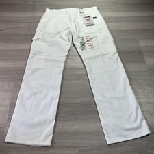 NEW Dickies Painter Pants Mens 34x32 White Relaxed Fit FLEX Carpenter Workwear