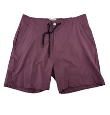 Surf  Swim Medium Unlined Men Swim Shorts Zip Pockets Pull On 7  Inseam 61-20