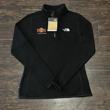 NWT The North Face Womens 100 Glacier 1/4 Zip Fleece Black Size Medium