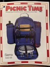 PICNIC TIME Insulated Backpack for 2 ~ Detachable Wine Bag & Blanket ~   NEW