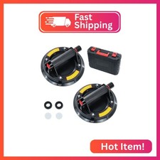 2 Pack 8" Glass Suction Cups to Lift Large Glass,Max Load 880lbs Heavy Duty Wind