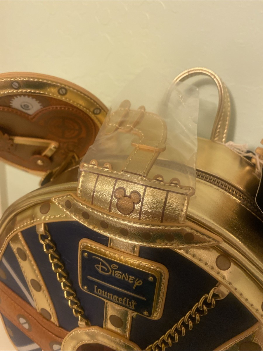 Loungefly Disney Steampunk Mickey Mouse Navy and Gold Mini