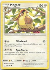 Pidgeot 124/181 Rare Team Up Pokemon Damaged