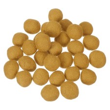 30 Pcs Wool Felt Balls Beads, 0.8 Inch Handmade Felt Pom Poms, Khaki