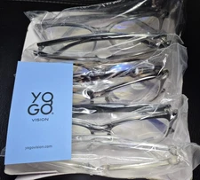 Yogo Vision, 6pk. Blue Blocking 0.00 Square Style Eyeglasses Various Colors (T1)