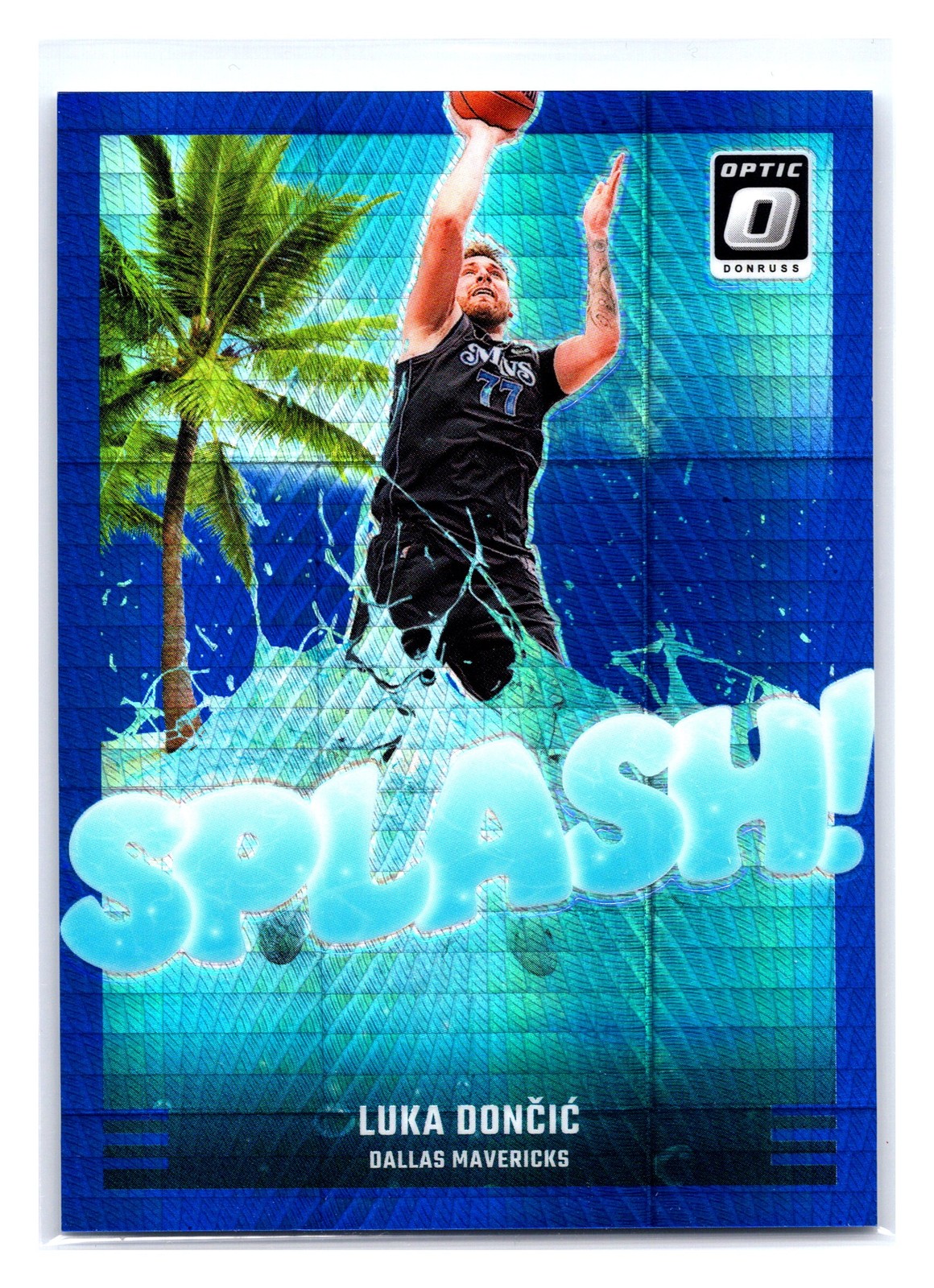 2024-25 Donruss Optic #1 Luka Doncic Splash! Hyper Blue #/175 Dallas Mavericks