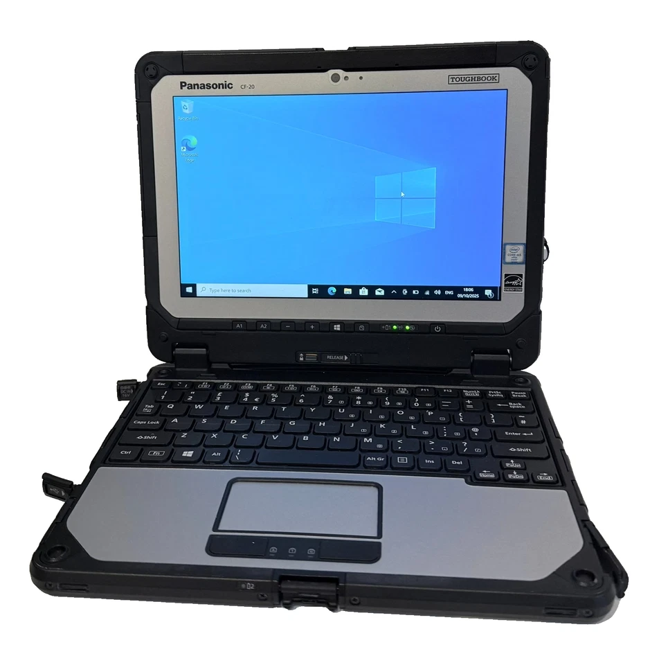 Panasonic Toughbook CF-20 Rugged Laptop Tablet Win 10 Pro & Keyboard - Image 4 of 4