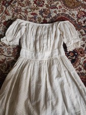 Wonderful Antique Cotton Doll Dress For BIG Early Antique China Parian etc Doll