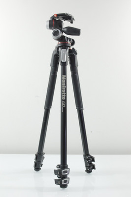 Manfrotto 190 4-Section Aluminum Tripod + MHXPRO-3W Three Way Tripod Head